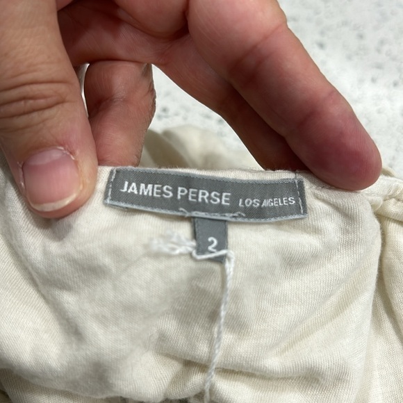 NWT James Perse Cotton Cross Strap Fit and Flare Neutral Minimalist Midi Dress - Picture 14 of 14